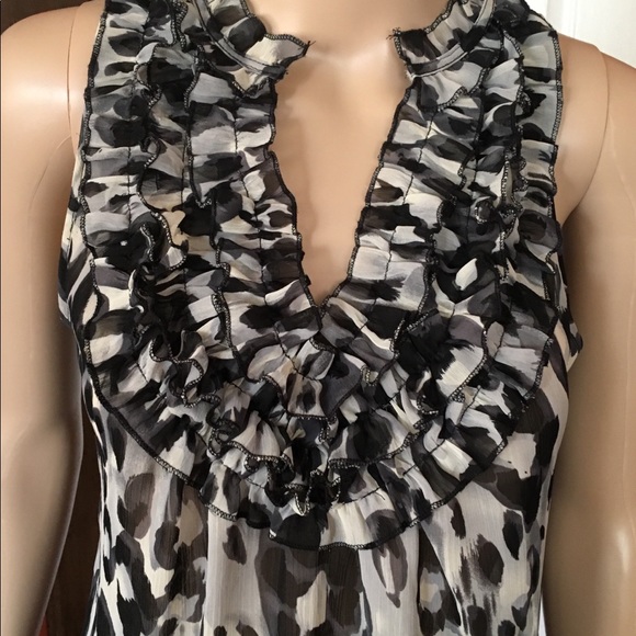 Charlotte Russe Sexy Leopard-Print Ruffle Negligée - Picture 2 of 7